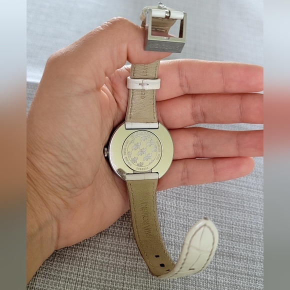 Swarovski Genuine Leather Strap Ladies Watch - White - Picture 6 of 6